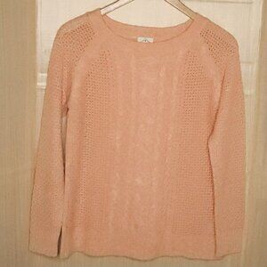 St. John's Bay Orange Cable Knit Sweater Large